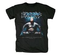 Rumin Men's Exodus Band Tees Short Sleeve Cotton Black T-Shirt Unisex S-3Xl T-Shirt Balck Black XL