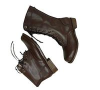 RUMITY Bottes de moto Vintage Knight shorts pu cuir imperméable bottes en cuir pour hommes et femmes 36-48(Noir,42)