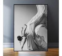 Rumlly Art Moderne Toile Peinture Ballet Danse Fille Noir Blanc Art Figure Affiches et Gravures Mur Photo pour Salon Décor 20X30cm Sans Cadre