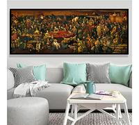Rumlly Famous Painting Discussing Divine Comedy Canvas Artwork Character Poster and Print Wall Art Pictures For Living Room Decor 50x150cm Frameless