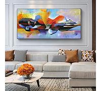 Rumlly Femmes abstraites allongées sur le côté Peinture moderne Décoration de la maison Affiches et impressions Wall Art Toile Image pour la conception de la maison 70x140cm sans cadre