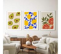 Rumlly Orange citron avocat minimaliste mur Art toile peinture nordique affiches et impressions cuisine photos salle à manger décor à la maison 30x45cmx3 sans cadre