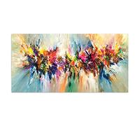 Rumlly Peinture sur toile d'art abstrait coloré sur les affiches murales et les impressions d'art mural moderne pour la décoration du salon 70x140cm sans cadre