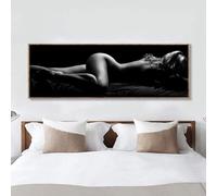 Rumlly Poster d'art corporel imprimé sur toile - Femme sexy en noir et blanc - Décoration murale pour salon, chambre à coucher - 30 x 90 cm - Sans cadre