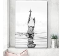 Rumlly Sexy Bikini Woman Poster Prints For Living Room Home Decor Nordic Feminist Middle Finger Girl Canvas Painting Wall Art 40x60cm Unframed