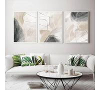 Rumlly Toile murale minimaliste moderne et esthétique style bohème, affiches et impressions noires et grises, décoration pour chambre à coucher, salon (30 x 40 cm x 3,5 m, toile enveloppée)
