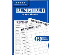 Rummikub Score Sheets: 150 Page Game Score Pads | Compact Score Keeper for Rummikub Tile Game Nights, Travel-Friendly Scorebook