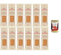 Rummo Bucatini N°6 12 × 500 g - Bronze étiré - Lenta Lavorazione, résistant à la cuisson et aux morsures, pâtes idéales pour Amatriciana, Cacio e Pepe & Sugo, stock gastronomique + Italian Gourmet