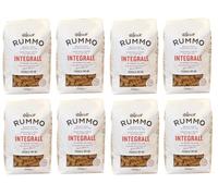 Rummo Pâtes complètes – Lot d'essai 4 stylos rayés + 4 pâtes italiennes Fusilli – 8 x 500 g