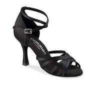 Rummos Femmes Chaussures de Danse R332 041 - Satin Noir - Largeur régulière - 6 cm 60R Flare Talon - Pointure: EUR 40