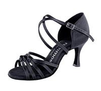 Rummos Femmes Chaussures de Danse R358 041 - Satin Noir - Largeur régulière - 6 cm 60R Flare Talon - Pointure: EUR 39
