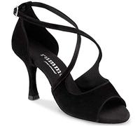 Rummos Femmes Chaussures de Danse R545 024 - Nubuck Noir - Largeur régulière - 6 cm 60R Flare Talon - Pointure: EUR 37