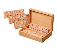 Rummy ou Rummikub - jeu en bois - coffret bois G