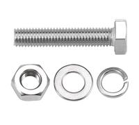 Rummyluck Assortiment Vis, Écrous et Rondelles en Acier inoxydable, Kit de Boulons Hexagonaux M8x80mm avec Écrous et Rondelles Plates/Élastique (4 Set)