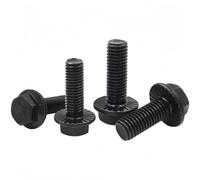 Rummyluck Boulons Hexagonaux a Bride Dentelée en Acier au Carbone Vis à Tete Hexagonale M12x45mm (2 pcs)