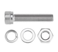 Rummyluck Kit Assortiment Vis à Tête Cylindrique à Six Pans Creux M8x80mm en Acier Inoxydable Jeu de Vis Boulons avec Écrous et Rondelles Plates/Élastique (4 Set)