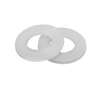 Rummyluck Rondelle Nylon Entretoise Plastique Ronde de Rondelle Plate Blanc M8x25x2.0 mm (20 pcs)