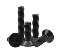 Rummyluck Vis à Tête Fraisée à Six Pans Creux Grade 12.9 Oxyde Noir M2x30mm (100 pcs)