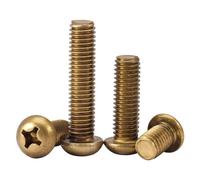 Rummyluck Vis Cruciforme à Tête Ronde en Laiton Vis à Métaux M4x20mm (20 pcs)