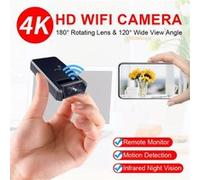 RUMOCOVO Mini caméra de Surveillance sans fil IP Wifi 4K HD caméscope Portable rotatif à 180 ° avec Vision nocturne et détection de mouvement D4 G