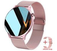 RUMOCOVO Montre connectée Bluetooth pour femmes, appels, plein écran tactile, étanche, moniteur de fréquence cardiaque - G418 G
