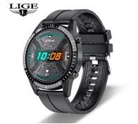 RUMOCOVO Montre Connectée pour Android et IOS, bracelet de Sport, avec écran tactile, Bluetooth, Le noir