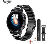 RUMOCOVO® Montre Connectée pour hommes, bracelet en acier, moniteur d'activité physique, de fréquence cardiaque, style 3