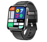 RUMOCOVO Montre Connectée pour hommes et femmes, moniteur d'activité physique, température corporelle ,Ceinture noire