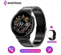 RUMOCOVO® Montre connectée Samsung pour hommes et femmes écran HD 360x360 W16 BLACK STEEL