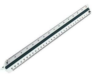 Rumold 150KE/1/30 Architekt 1 Règle triangulaire plastique blanc 30 cm