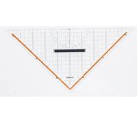 Rumold Triangle de géométrie 1058 transparent Longueur de lhypoténuse: 32.5 cm