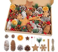 RumonZS 305Pièces Pot Pourri Noel Kit Couronne Noel Y Compris des Aiguilles de Pin pour des Baies Artificielles Utilisées pour La DéCoration de l'arbre Noël