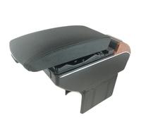 Rumplex Accoudoir central de voiture universel en cuir noir avec compartiment de rangement