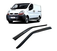 Rumplex Déflecteurs d'air Déflecteurs de pluie Déflecteurs pour vitres latérales Compatible avec Renault Trafic 2003-2015 Protection contre la pluie pour fenêtres de voiture Déflecteurs adhésifs 2