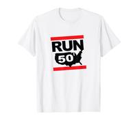 Run 50 States Marathon Fanatic Runner Inspiré de la Course à Pied T-Shirt Graphique avec Valeur