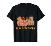Run Capybara Gang Members In Glasses Capy Pet Rongeur T-Shirt