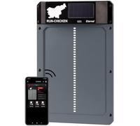 Run-Chicken Porte (Gris) Poulailler Automatique à énergie Solaire, Fonctionne avec Piles, ouvre-Porte électrique programmable avec minuteur, capteur de lumière, modèle Eternal