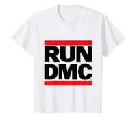 Run DMC Official Logo Light T-Shirt, Enfant, Blanc, 10 Ans