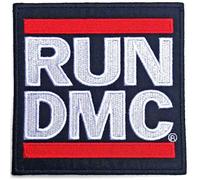 Run Dmc - Run Dmc Patch Band Logo Nouveau Officiel Noir Embroidered Woven Iron On Size One Size