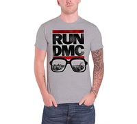 Run Dmc - T-Shirt # XL Grey Unisex # Glasses NYC [Import]