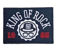 Run Dmc - Run Dmc Patch King Of Rock Band Logo Officiel Noir Embroidered Woven Iron On Size Accessory Size