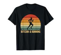Run Fast Sweat Hard Stack Sats Marathon Crypto Bitcoin T-Shirt