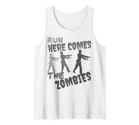 Run Here Comes The Zombies Costume de Zombie Amusant pour Halloween Débardeur