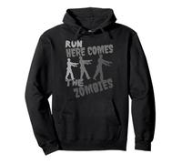 Run Here Comes The Zombies Costume de Zombie Amusant pour Halloween Sweat à Capuche