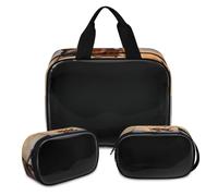 Run Horse Lot de 3 trousses de maquillage translucides pour homme et femme - Trousse de toilette de voyage - Trousse de toilette de voyage, couleur, XL, Trousse de maquillage