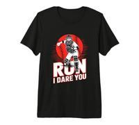 Run I Dare You Baseball Catcher Funny Baseball Catcher Quote T-Shirt Haut de Gamme
