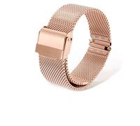Run Ken 10-24mm Compatible avec la montre DW Bracelet en acier maille métal Ultra-mince inoxydable(Rose Gold,17mm)