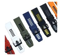 Run Ken 2 6mm 22mm 20mm Strap Quickfit compatible avec Garmin Épixe Fenix 7 7x 7s Solaire 6 6x 6s Pro 5x 5s Plus/Instinct 2 / Forerunner 945 Bande de silicone(White black,QuickFit 22mm)