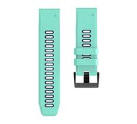 Run Ken 2 6mm 22mm 20mm Strap Quickfit compatible avec Garmin Épixe Fenix 7 7x 7s Solaire 6 6x 6s Pro 5x 5s Plus/Instinct 2 / Forerunner 945 Bande de silicone(Teal blue,For TACTIX DELTA)