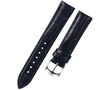 Run Ken 8 10 12 14 15 16 17 18 19 20 Mm Bracelet En Cuir Véritable Montre Ceinture Sangle Montres Bande Femme Rouge Blanc Noir(Black,15mm)